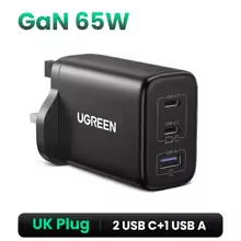 UGREEN 65W PD Charger Quick Charge 4.0 3.0 Type C PD USB Charger for iPhone 17 16 15 Pro Max Fast Charger For Laptop PD Charger
